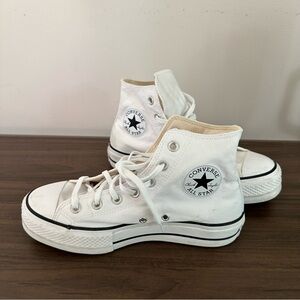High top platform converse white